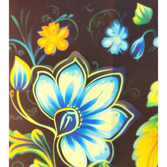 Bright Floral Polyester Fabric Panels 19"x18.5" Set Of 2 For Sewing Projects - Picture 8 of 11